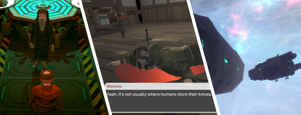 Header image of three  prototype videogames